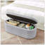 Banc de rangement moderne avec repose-pieds ovale-1026887590