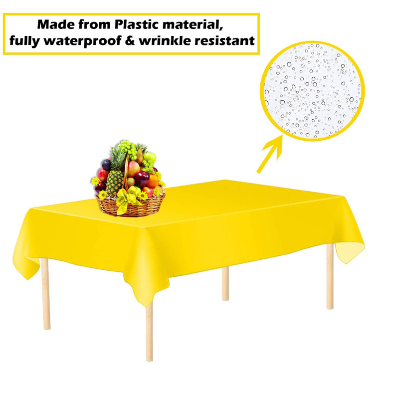 Ebrahim Tablecloth, 137cm W x 274cm L, Yellow