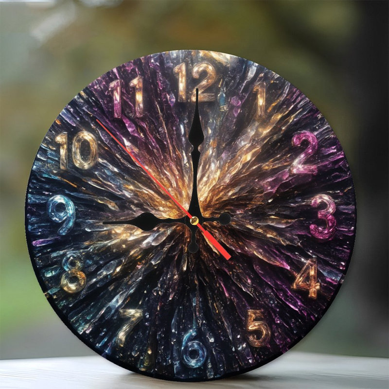 Horloge brisée avec chiffres