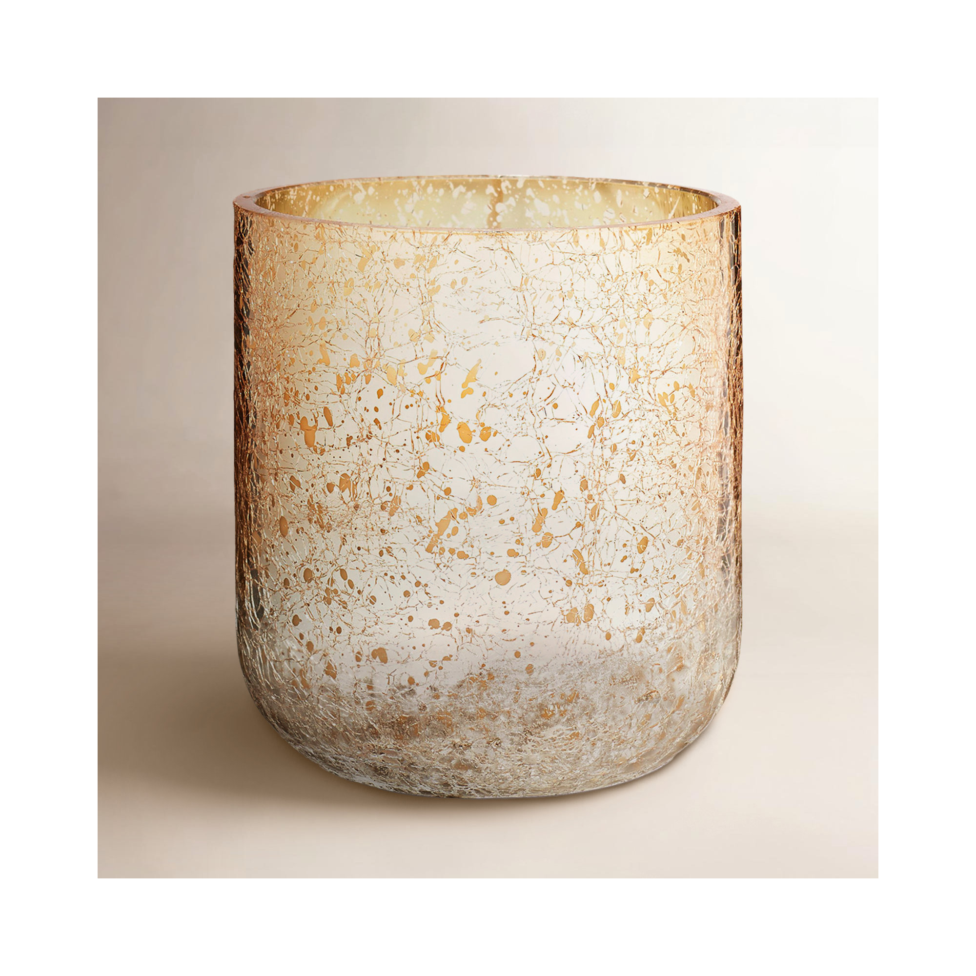 Noble Holiday Winter White Candle, Small Radiant Glass