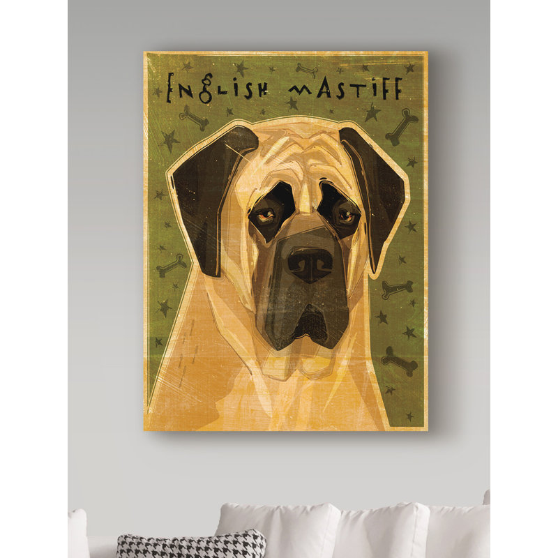 «English Mastiff» par Kaior, impression sur toile tendue, H 24 po x l 18 po x P 2 po