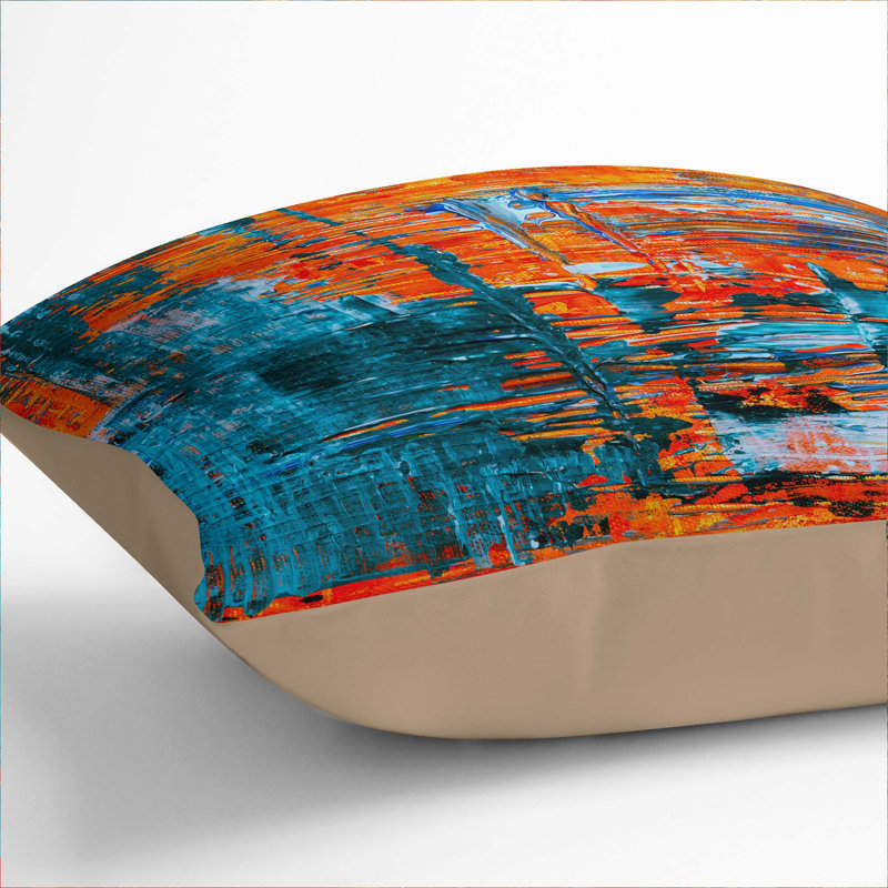 Abstract Square Throw Cushion, Stone, 55 x 55 cm