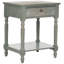 Table de chevet Tami Pine - Table de bout en bois massif de style vintage avec 1 tiroir et tablette ouverte pour toute chambre-2115438101