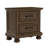 Dark Brown 2-Drawer Nightstand with USB