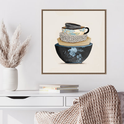 " A Stack Of Blue Bowls " by Patricia Pinto
