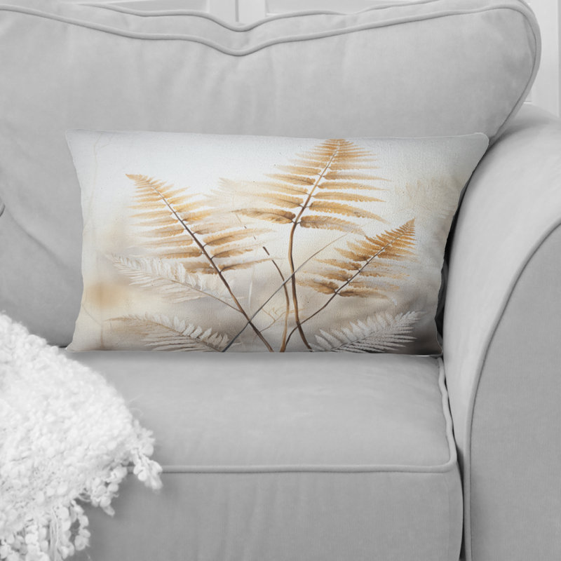 Coussin Minimalisme Ferns Verdant Elegance I - Ferns