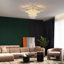Lustre carré à 1 lumière DEL avec accents Crytal Daevaughn-945382895