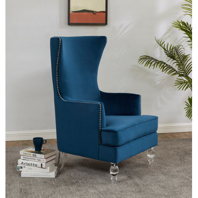 Bree 73.914Cm Wide Velvet Wingback Chair