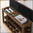 Height-Adjustable Long Shoe-Changing Bench With Concealed Storage And Comfortable Seating, Perfect For Entryways And Foyers