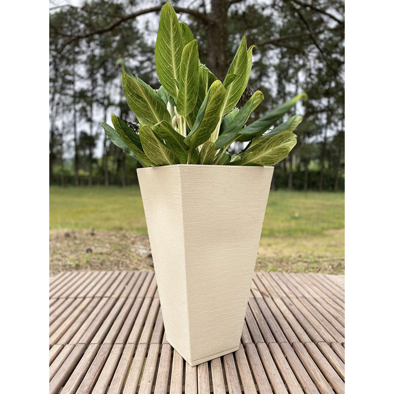 Zurique Pot Planter, Beige, 29.13" H x 16.14" W x 16.14" D