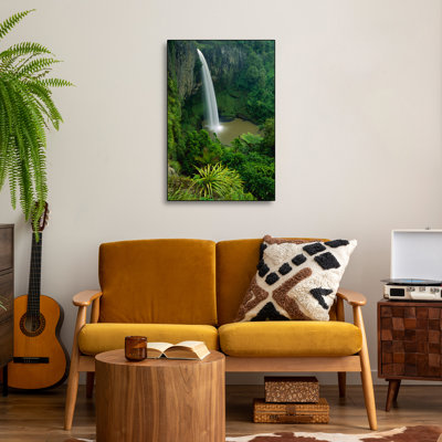 Steelpix Metal Canvas - Bridal Veil Falls Near Raglan, New Zealand by Andy Reisinger - Wall Art Print