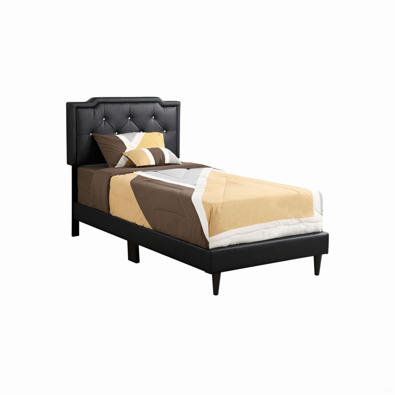 Charming Bed In Soft Hues, Lit simple, Black