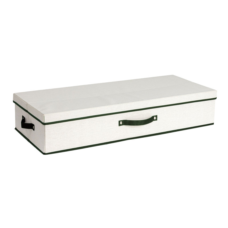 Organisateur de papier cadeau avec couvercle Maye, Naturel / Vert