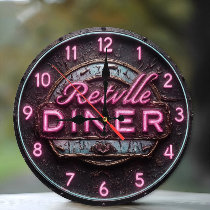 Horloge de style néon Retville