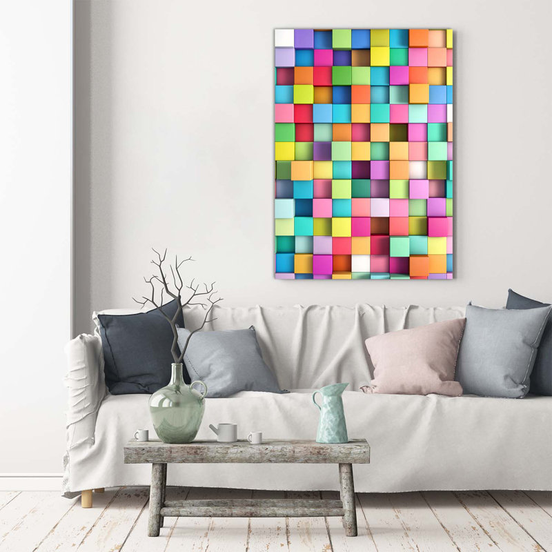 Abstraction Squares - Wrapped Canvas Print