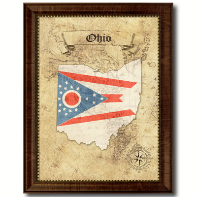 " Ohio State Vintage Map "