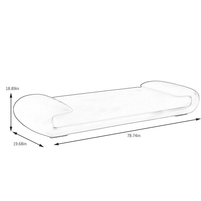 Banc rembourré en cuir Jacara, Brun