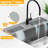 24'' Longer Faucet Mat For Kitchen Sink Splash Guard[7° Slope Fast Self-Draining][Snap Lock Fit]Kitchen Sink Faucet Mat Splash Guard Kitchen Sink Area Water Splash Guard Behind Faucet Draining Mat-124584408