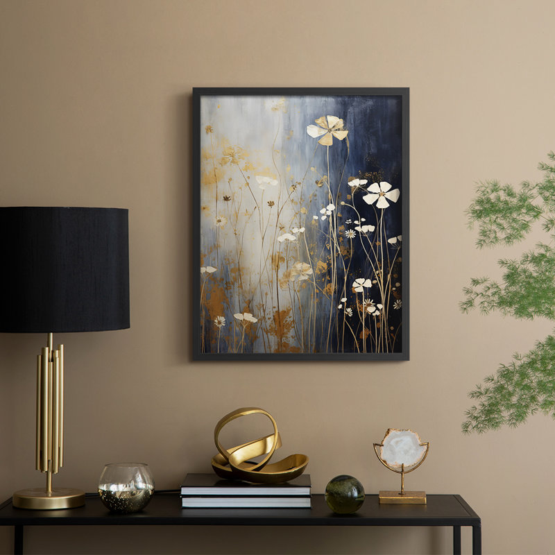 FLORAL Series CECXC - Impression encadrée de qualité supérieure - Prêt à être accroché - Aucun clou requis, H 15 po x l 12 po