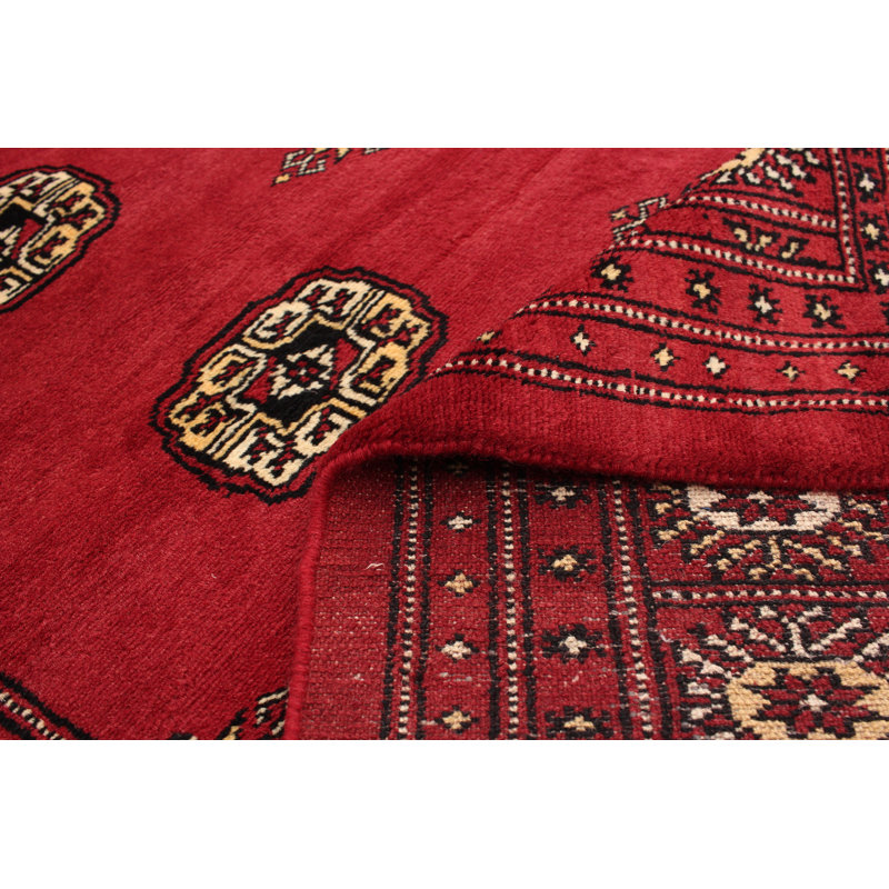 Tapis unique en laine noué à la main brun Bokhara des années 2010 de 6 pi x 8 pi 9 po Gren