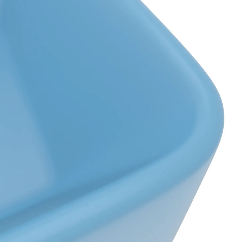 Metro Lane Kratz 300mm L x 410mm W Ceramic Rectangular Sink, Light Blue