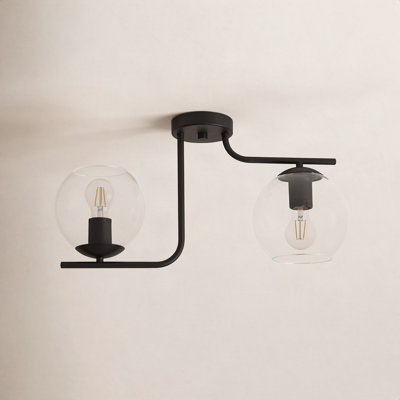 Beecher 2 Light Glass Semi Flush Mount