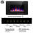 Recessed & Wall Mounted Electric Fireplace, Remote Control w/ Timer, Adjustable Flame Color & Speed-1203784299