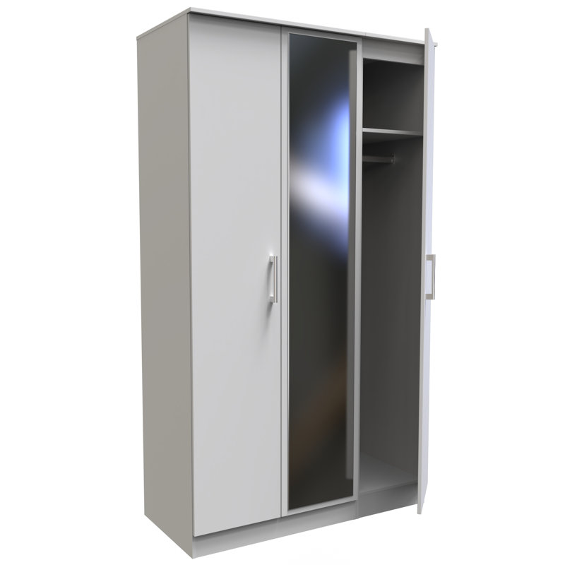 Fully Assembled Devon 1 Door Wardrobe, Grey