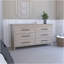 Commode double à six tiroirs Luxor, quatre pieds-211298826