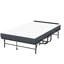 Lit pliant de 75 po x 46 po de large avec matelas en mousse à mémoire de forme de 5 po, tête de lit réglable, structure en métal robuste, convient à la chambre à coucher, mousse de 46 po spacieuse, cadre de 75 po pour personnes de grande taille, silencieux et stable