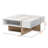 Isa 4-Shelves White & Brown Square Shape Coffee Table, 15.52" H X 34.2" W X 34.19" D