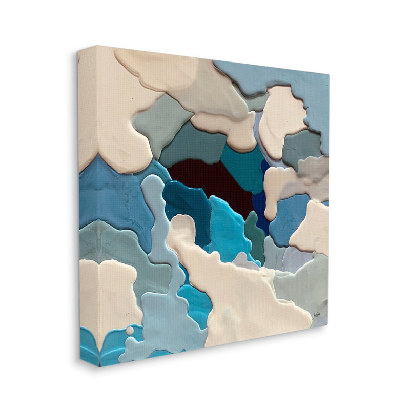 Peinture abstraite à formes complexes irrégulières par Stacy Gresell - peinture sur toile tendue