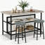 Ensemble d'îlot de cuisine en fer 47,24 "Grondin-1715490050