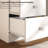 47"W Glass Top Vanity Set With LED Mirror & Power Outlets, 9 Drawers With Diamond Handles-119390275
