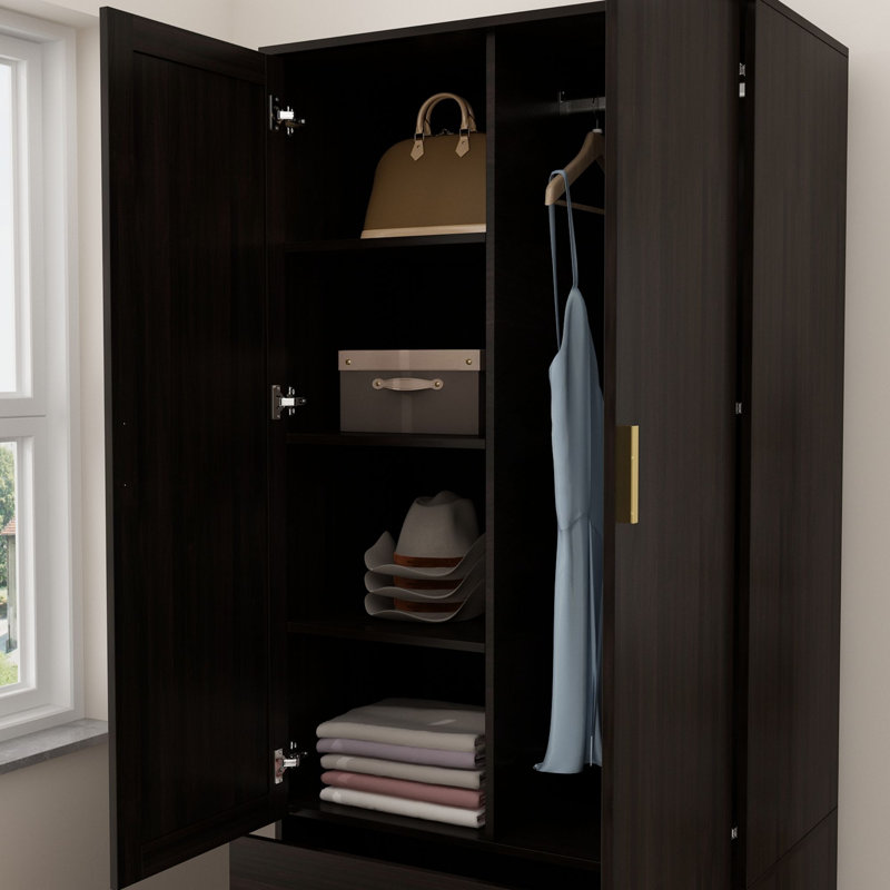 Armoire Arnettie, Brun foncé