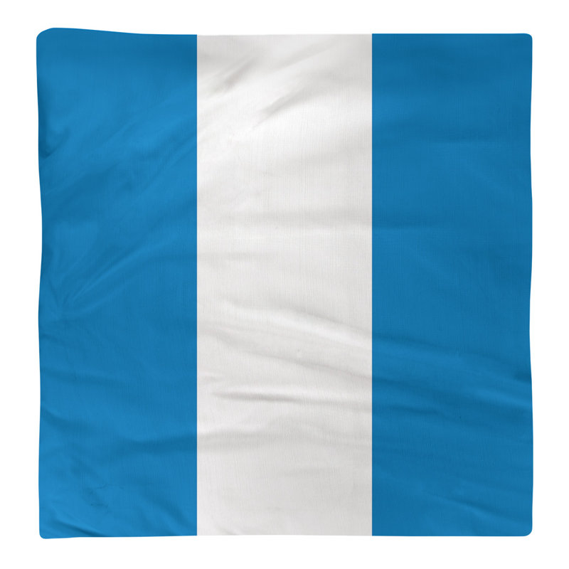 Oklahoma City Striped Square Napkin, 10" W x 10" L, Basketball Blue/White/Basketball Blue, Cotton Twill