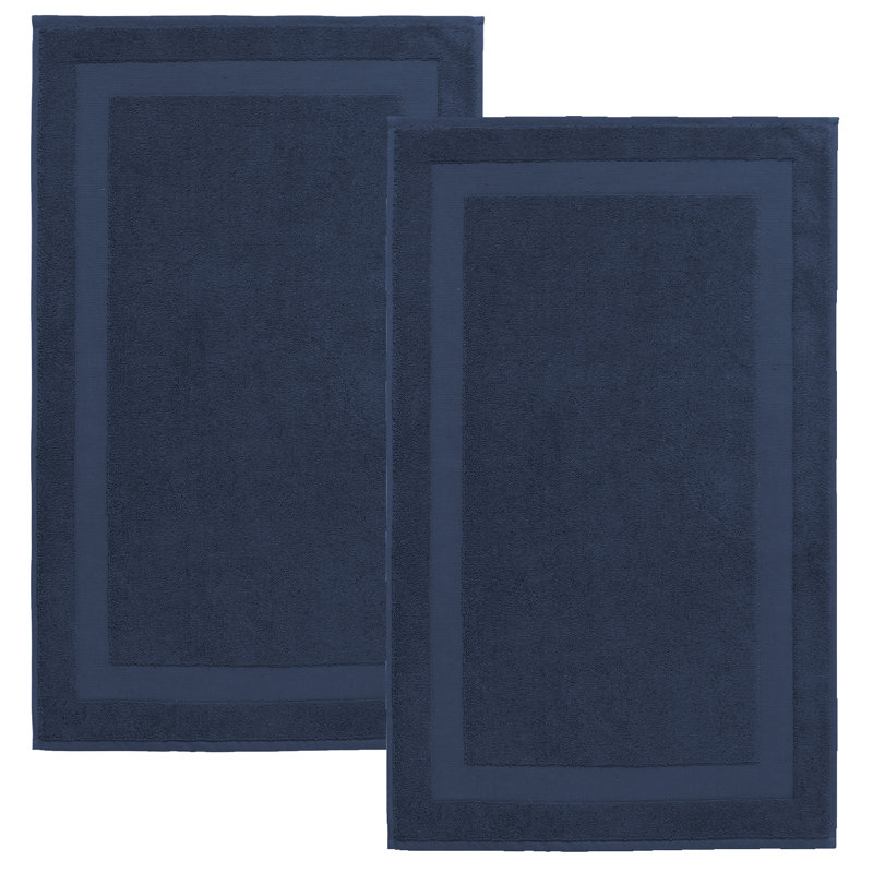 Clous Cotton Bath Mat, Denim