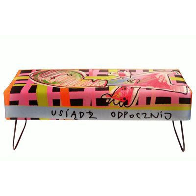 Polyester Blend and Velvet Upholstered Bench