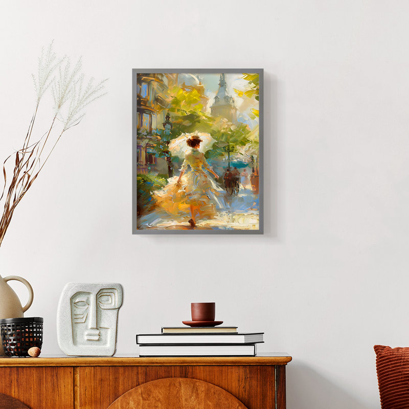 WOMEN-CCLxxi - Reproduction d'art encadrée de qualité supérieure - prête à être accrochée, Gris, H 10 po x l 8 po