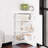 White Triangle Bathroom Storage Cabinet With Adjustable Shelves, Freestanding Floor Cabinet For Home Kitchen-1254954504