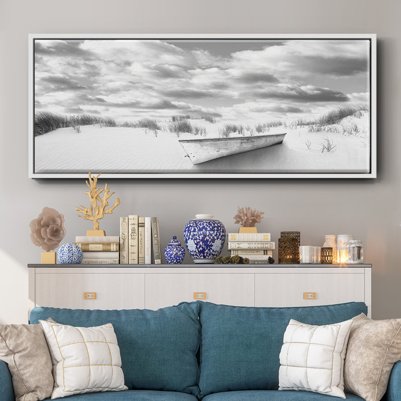 Beach- Framed Canvas, 8" H x 20" W
