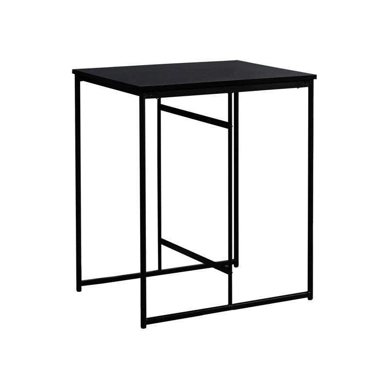 Table de comptoir en stratifié noire de 32 po de hauteur, de style rectangulaire, moderne et simple