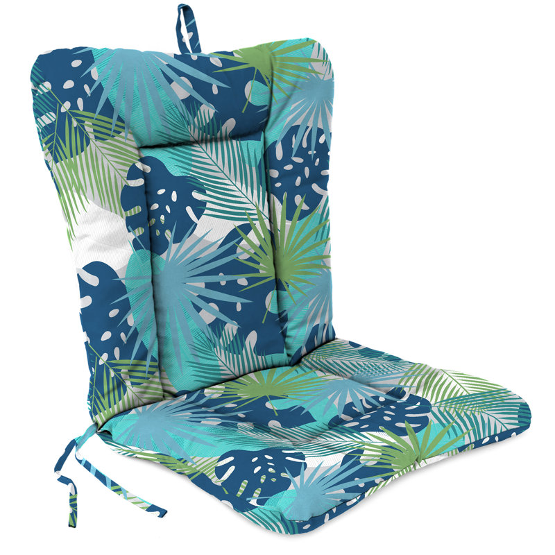 21" x 38" Outdoor Chair Cushion with Ties and Loop, Veranda Citrus