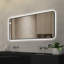Miroir d'appoint mural et multifonctionnel moderne, grand cadre en aluminium noir pour salle de bain