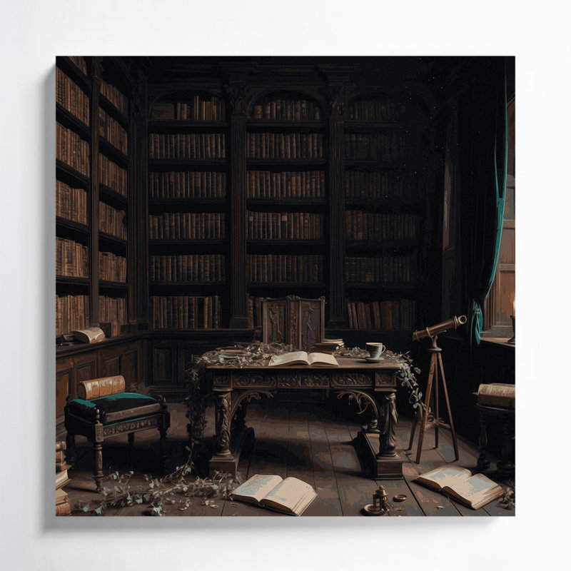 Art d'Halloween sur toile gris, H 8 po x l 8 po