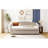 Upholstered Daybed Twin Size With Two Drawers And Wood Slat  ,Beige-1901431472