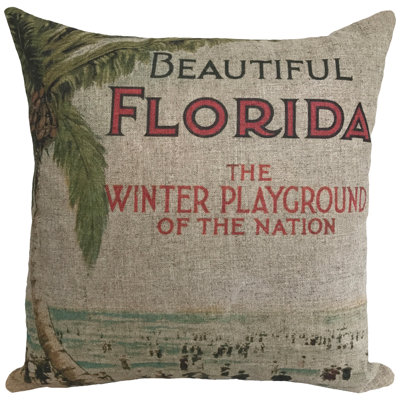  Beautiful Florida Linen Throw Pillow