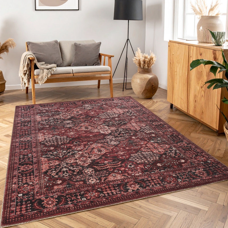 Tapis rouge de 5 pi. Majestic Collection 3 po X 7 doux et teint