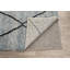 Tapis décoratif en laine bleu marocain de conception unique 5 pi 5 po x 7 pi 9 po noué à la main New Age