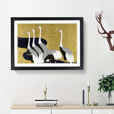 Cranes by Sakai Hoitsu - Framed Print